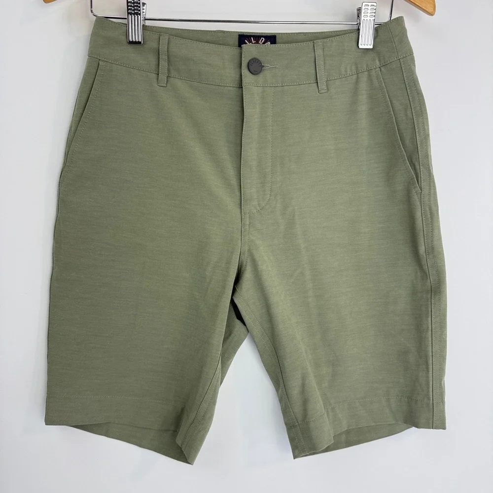 Huckberry‎ Faherty All Day Shorts Mens 28 Green Hybrid Chino Stretch MSC0012